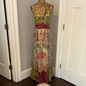 Anthropology - Floral Multicolor Maxi Dress